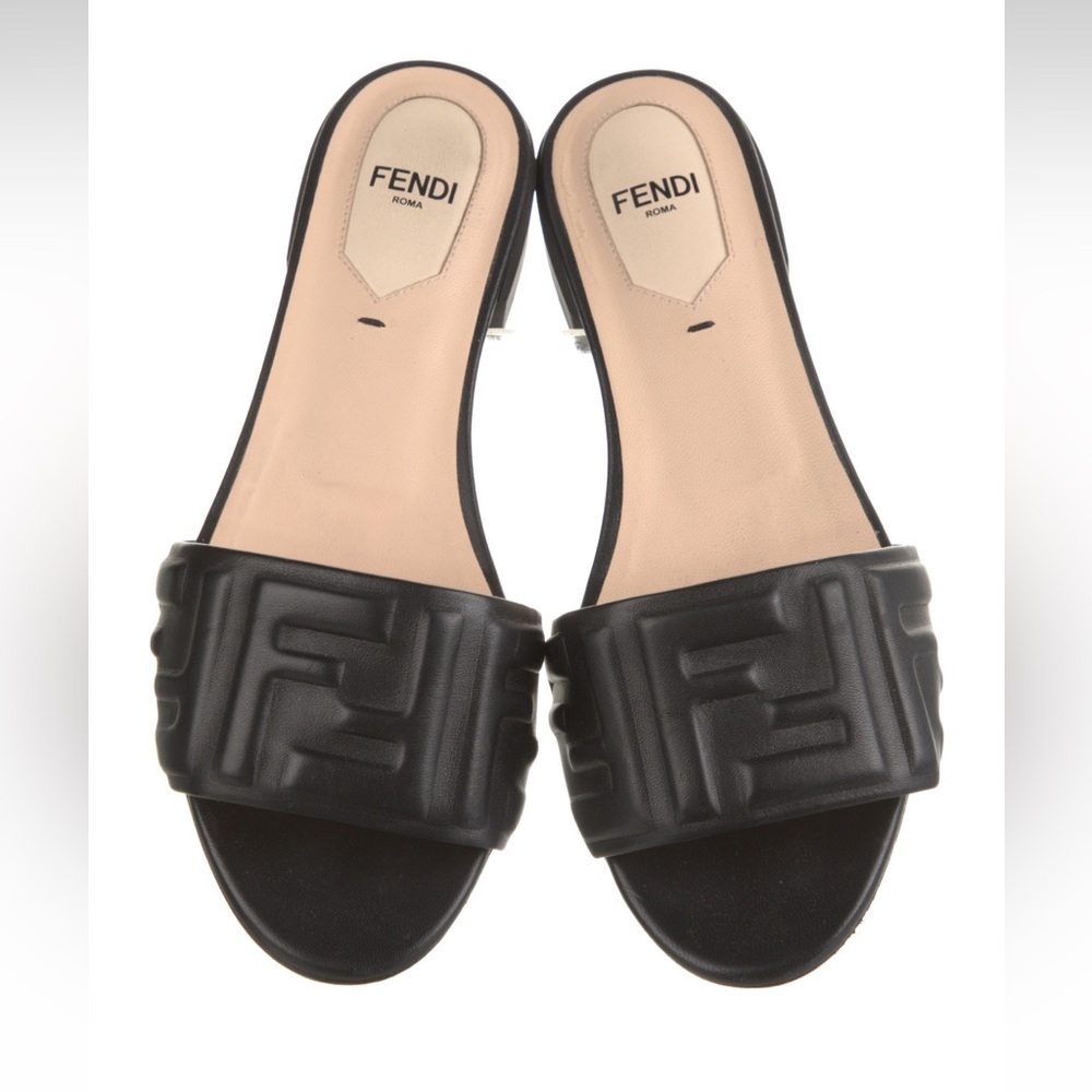 Fendi leather slides